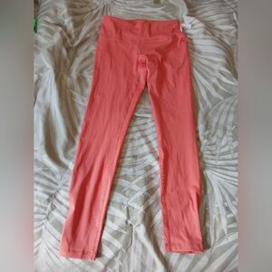 Amazon Essentials Coral High-Waisted Cropped Leggings, Size Small